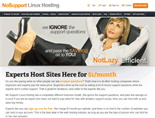 Tablet Screenshot of nosupportlinuxhosting.com